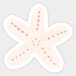 Starfish on Coral Background Sticker